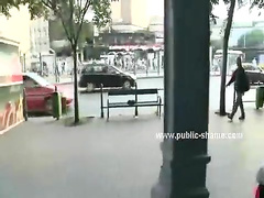 Naked slut walked and humiliated in public disgrace sex and fuck