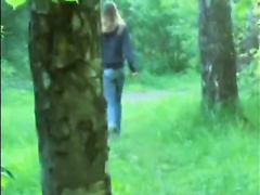 Amateur movie of my public peeing girl