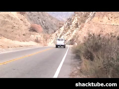 Latina fucks in a van