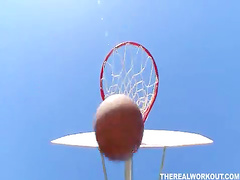 busty Asian gets her brown pussy fucked hard by her basketball c