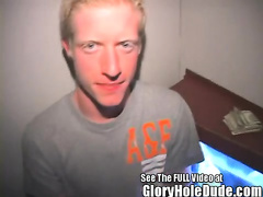 Blonde Boy Toy Aaron Blows Gloryhole Strangers at the Bookstore