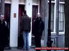 European hooker sucks naked guys cock in reality red light sex